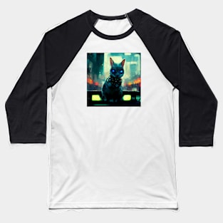 cat robot cyberpunk | Cat Gift T - Shirt T-Shirt Baseball T-Shirt